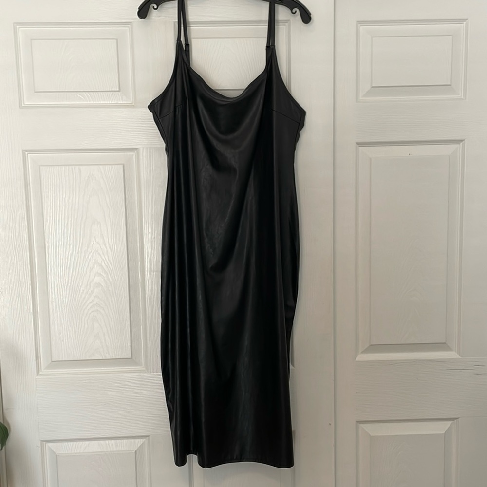 NWT Faux leather midi slip dress. Target XXL